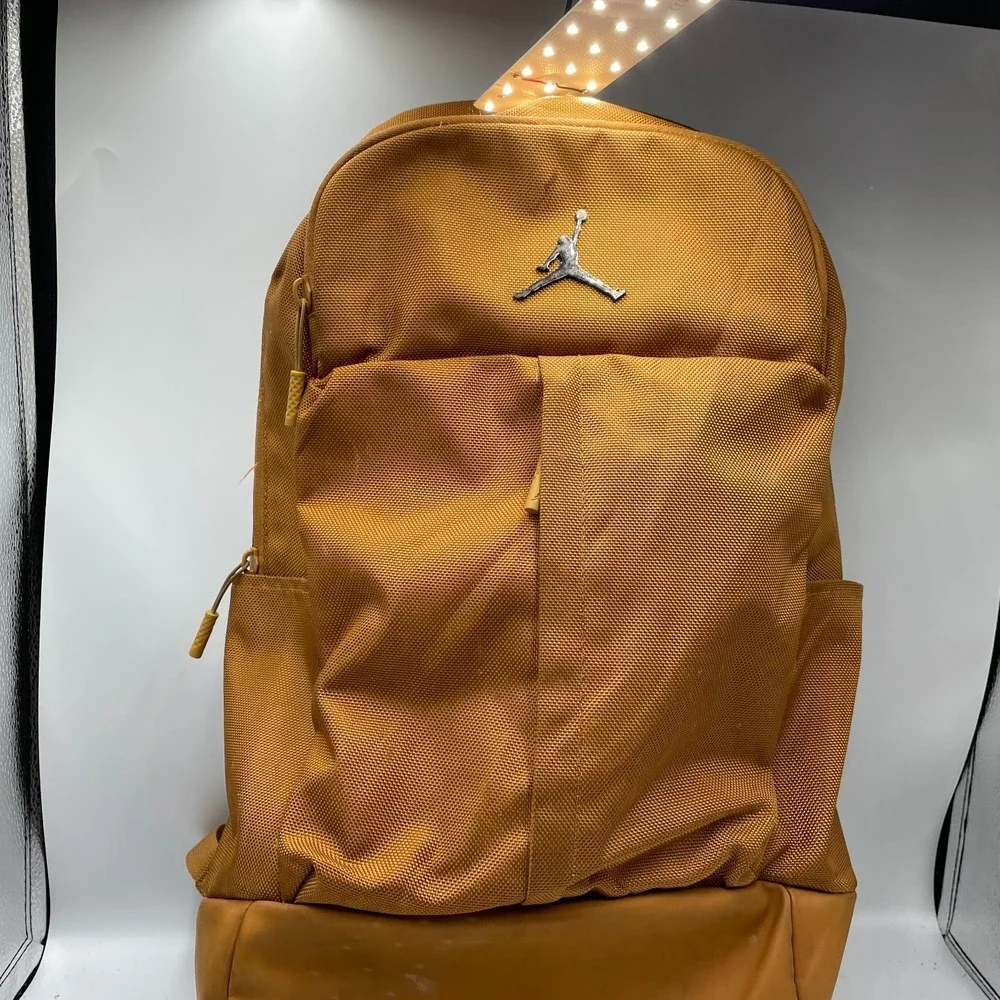 Air Jordan Backpack Fluid Desert Ochre Zip Inner Pocket Laptop Sleeve Shoulder